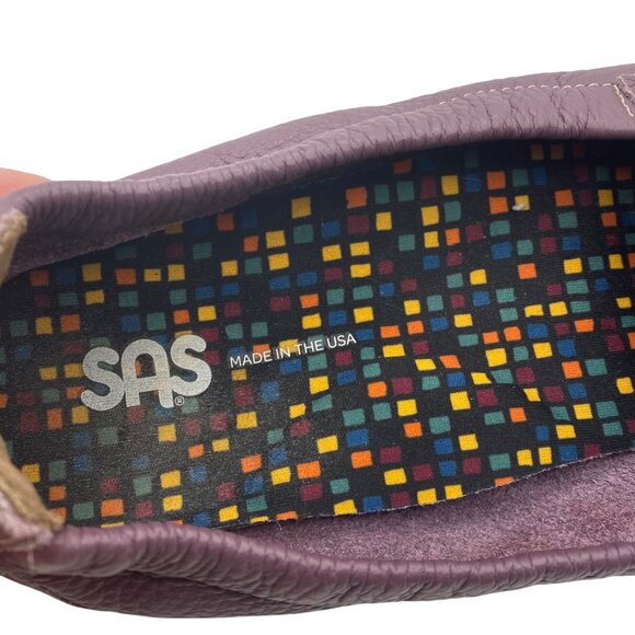 SAS Sunny Slip On Loafer Purple Pebbled Leather US 11 M Comfort Shoes USA Made - Picture 13 of 15